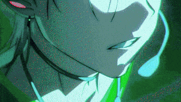 a close up of a person wearing a headset with a green background