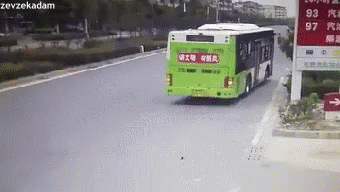 Bus Motorcycle GIF - Bus Motorcycle Accident GIFs