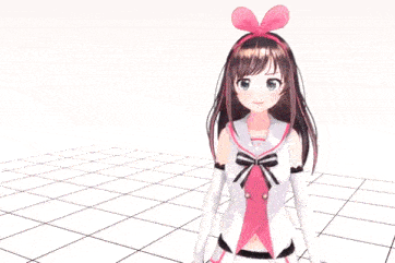 a girl with a pink bow on her head is pointing her finger at something