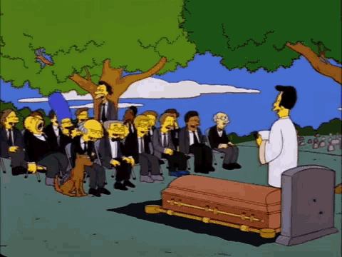 The Simpsons Laughing GIF - The Simpsons Laughing Funeral GIFs