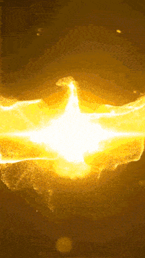 a glowing light that looks like a phoenix