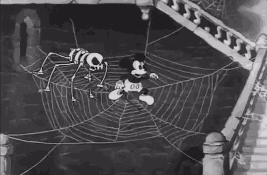 Skeleton Spider GIF - Skeleton Spider Mickey Mouse GIFs