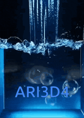 ari3d4 is written on a blue background