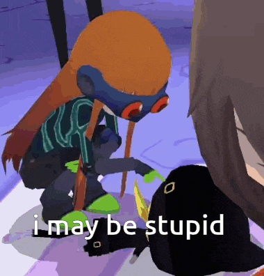a cartoon character says i may be stupid in front of a penguin