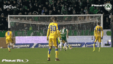 a soccer player with the number 90 on their jersey