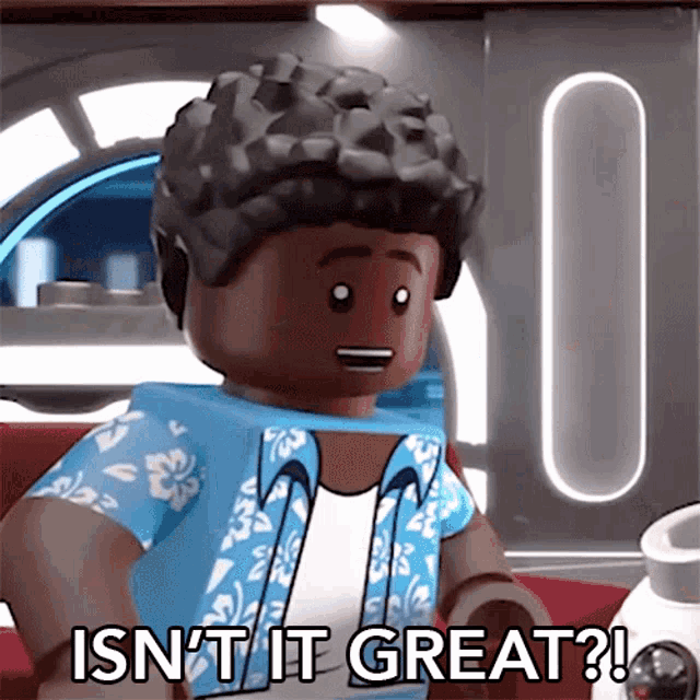 Isnt It Great Finn GIF - Isnt It Great Finn Lego Star Wars Summer Vacation GIFs