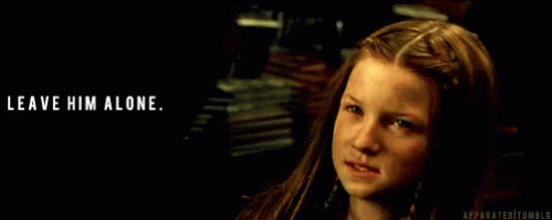 Bonnie Wright Leave Him Alone GIF - Bonnie Wright Leave Him Alone Harry Potter GIFs