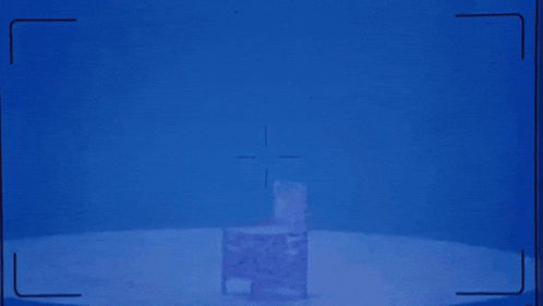 a blue screen with a cross in the middle