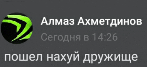 a gray background with a green arrow and the words " almaz ahmetdinov "