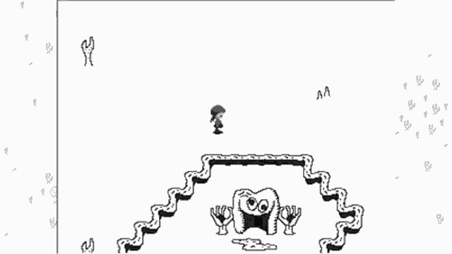 a black and white drawing of a skull and a girl