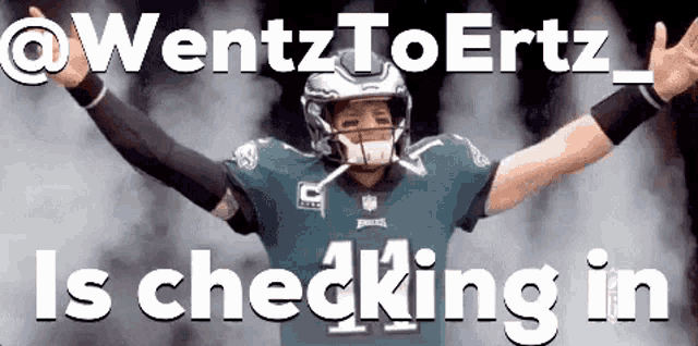 a picture of a football player with the caption " wentztoertz "