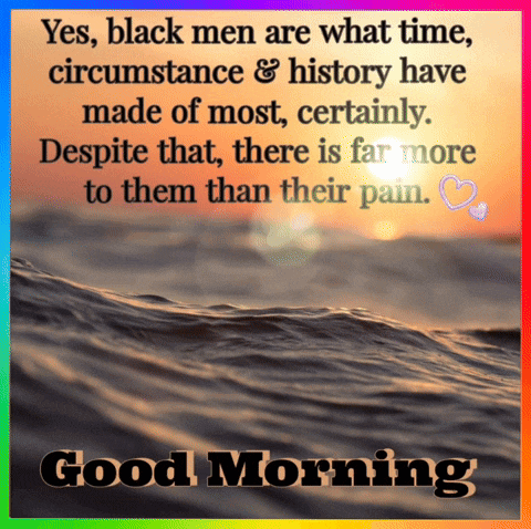 a good morning message with a picture of the ocean