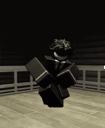 a black and white image of a cartoon character in a suit and tie