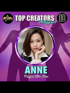 an advertisement for top creators philippines shows a picture of anne