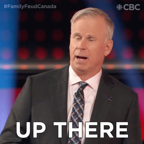 Up There Family Feud Canada GIF - Up There Family Feud Canada Up Above GIFs
