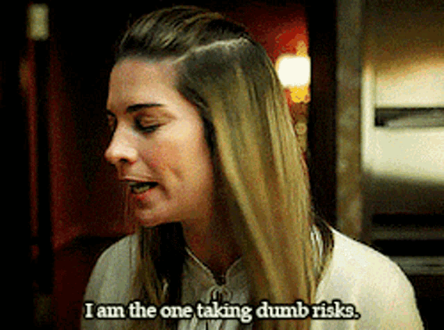 Allison Mcroberts I Am The One Talking Dumb Risks GIF - Allison Mcroberts I Am The One Talking Dumb Risks Dumb Risks GIFs