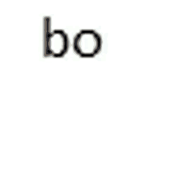 a white background with the word bo written on it