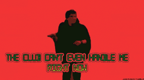 a man in a black cape is dancing with the words " the old can 't even handle me right now " above him .