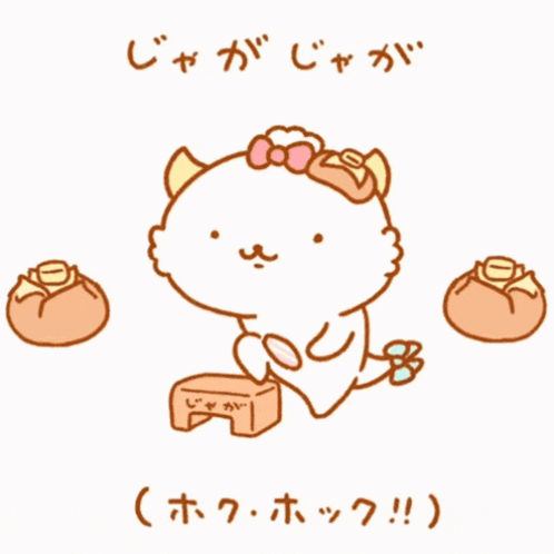 a cartoon drawing of a cat with a bow on its head and a ghost behind her