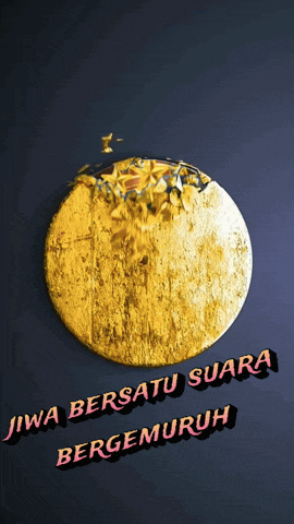 a poster that says jiwa bersatu suara bergemuruh on it