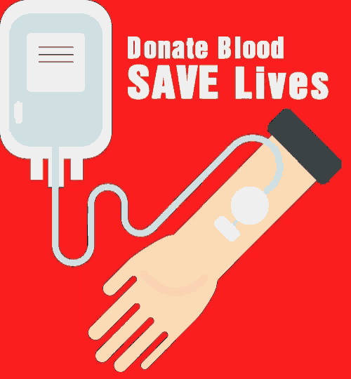a poster that says " donate blood save lives "