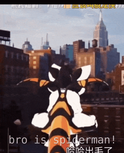 a cartoon character says bro is spiderman in a foreign language