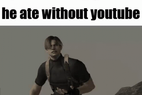 He Ate Without Youtube Leon Kennedy GIF - He Ate Without Youtube Leon Kennedy Leon Youtube GIFs