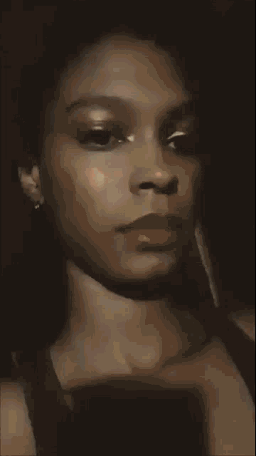 a close up of a woman with red lipstick on her lips