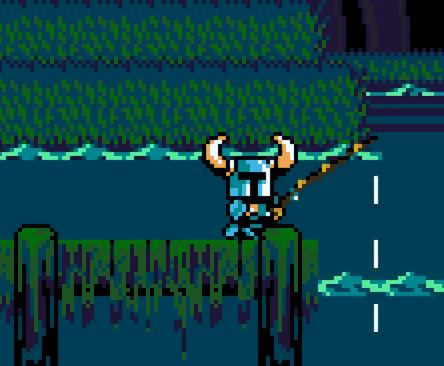 a pixel art drawing of a knight holding a sword