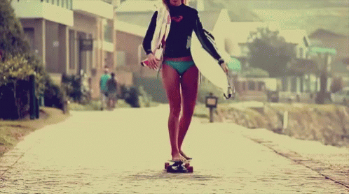 Skateboard Girl GIF - Skateboard Girl Surf GIFs