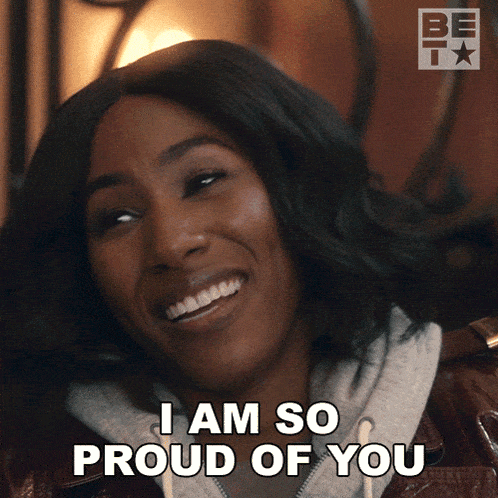 a woman says i am so proud of you