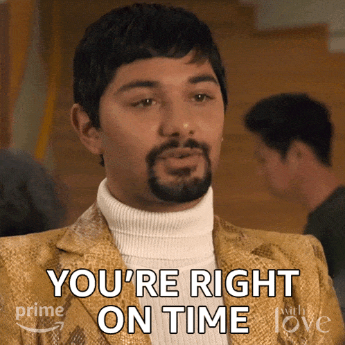 You'Re Right On Time Jorge Diaz Jr GIF - You'Re Right On Time Jorge Diaz Jr Mark Indelicato GIFs