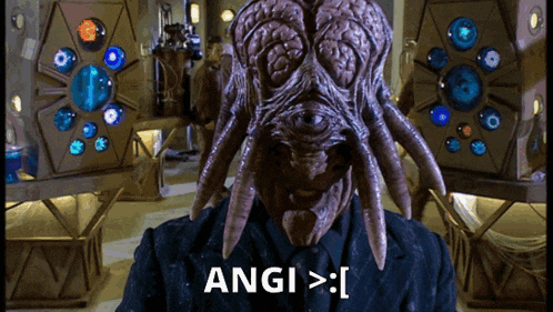 a picture of a monster with the word angi on the bottom