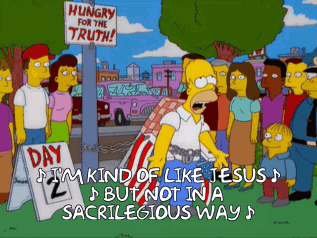 Simpsons Homer GIF - Simpsons Homer Kind Of Like Jesus GIFs