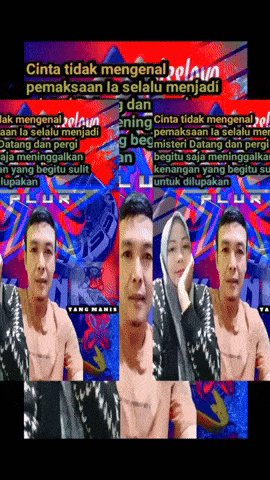a collage of pictures of a man and a woman with the words cinta tidak mengenal pemaksaan la selalu menjadi