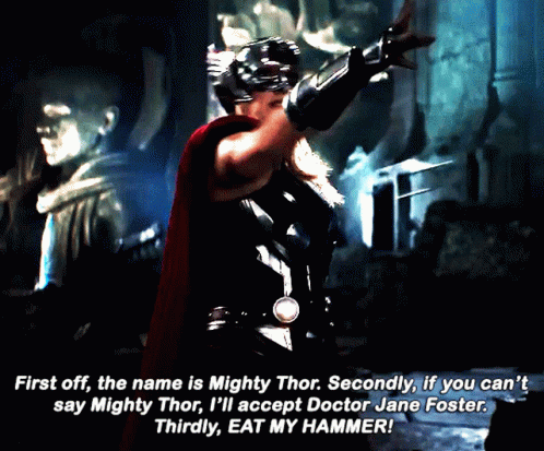 Mighty Thor Jane Foster GIF - Mighty Thor Jane Foster Thor Love And Thunder GIFs