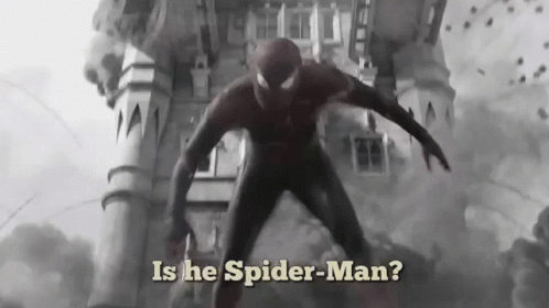 Is He Spiderman No GIF - Is He Spiderman No Superhero Landing GIFs