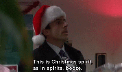 Christmas Spirit - The Office GIF - Christmas Spirit Christmas Booze Christmas Office GIFs