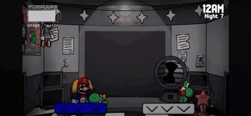 a cartoon of mario and yoshi playing a video game .