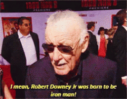 stan lee talks about robert downey jr. being born to be iron man