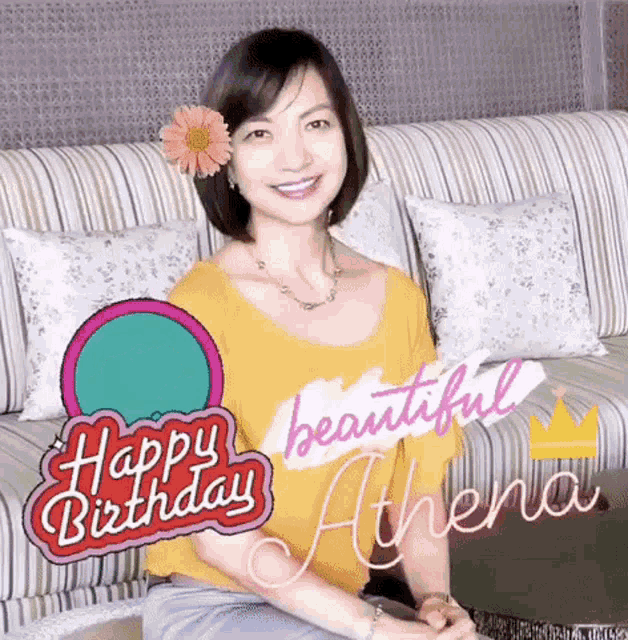 Athena Teng Happy Birthday GIF - Athena Teng Happy Birthday Beautiful GIFs