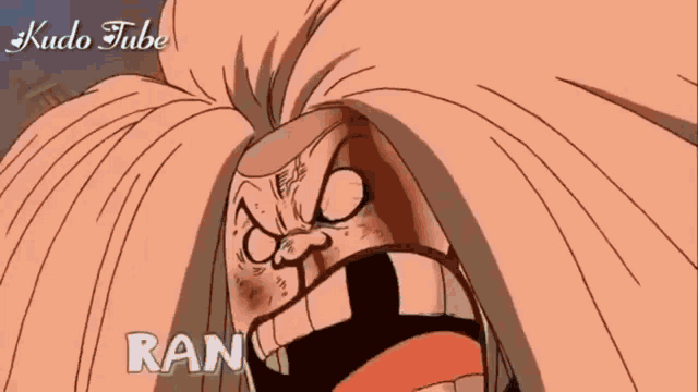 a cartoon character with the name rankyaku ren on the bottom right