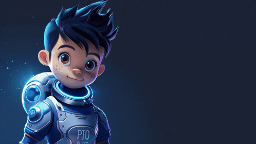 a cartoon character wearing a suit that says pto
