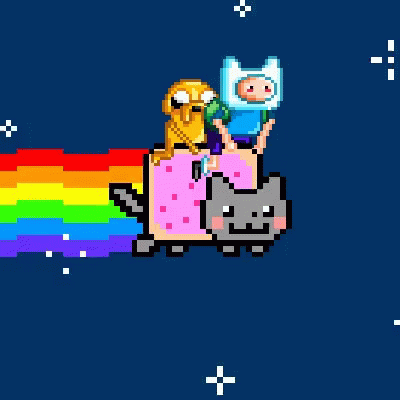 Rainbow Cat Jake GIF - Rainbow Cat Jake Finn GIFs