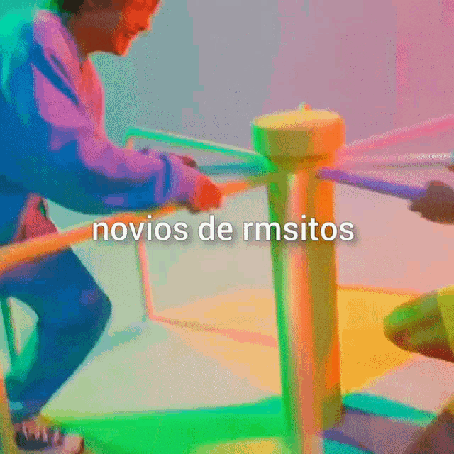 a painting of a person with the words novios de rmsitos