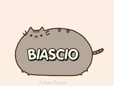 a cartoon of a cat with the word biascio written on it