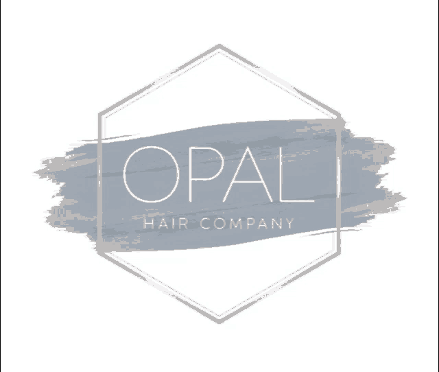 opal hair company logo with a brush stroke in the middle