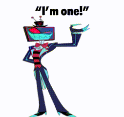 a cartoon character that says i 'm one on it