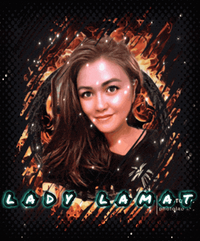 a picture of a woman with the name lady lamat