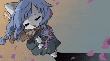 a cartoon of a girl with a speech bubble that says i 'm sorry